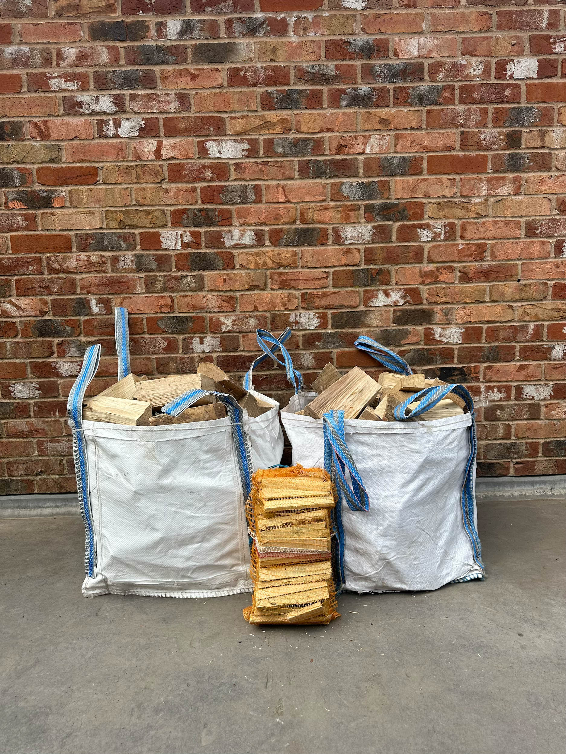 Two Mini Bulk Bag Package of Kiln Dried Logs and firewood